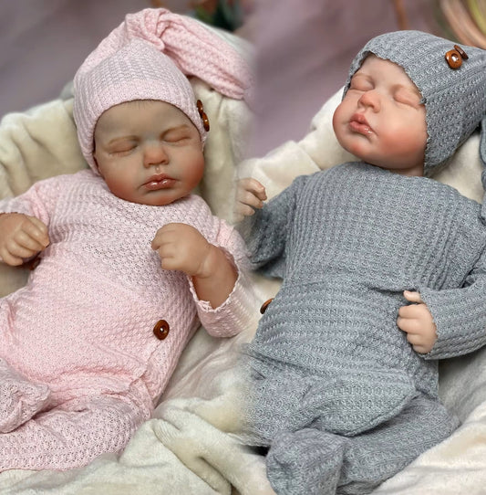 Harper og Hayden tvillingedukker med Genesis-bemaling