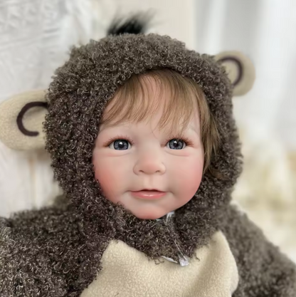Lisa sovende babydukke med blød stofkrop